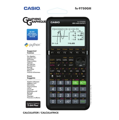 Calculatrice graphique de Casio - FX-9750GIII - Boîte ouverte