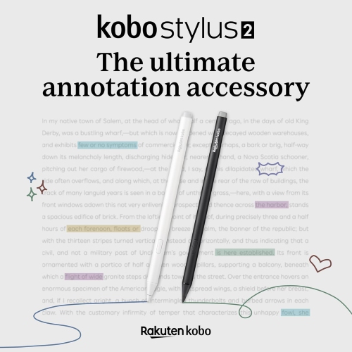 Kobo Stylus 2 | Mark Up, Write Notes and Make Highlights | Rechargeable via USB-C |Compatible with 7" Libra Colour eReader & Kobo Sage eReader (White) by KOBO - Open Box condition - Image 6