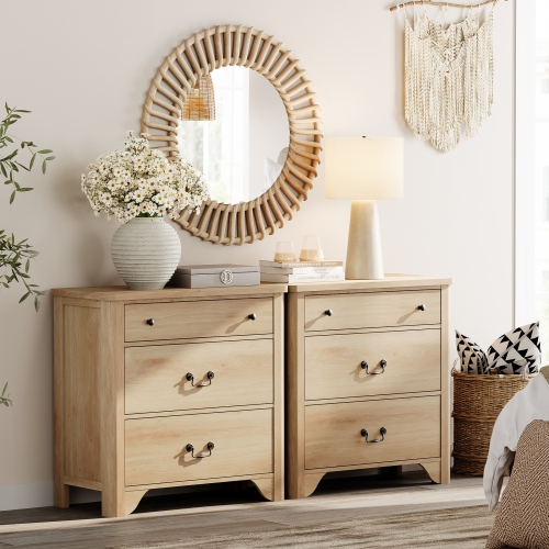 WAMPAT 6 Drawer Dresser for Bedroom,Farmhouse Dresser with Wide Chest of Drawers, Oak Wooden Dresser Modern Dresser Kids Dressers Nightstand Cabinet