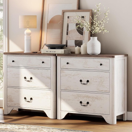 WAMPAT 6 Drawer Dresser for Bedroom,63" W Farmhouse White Dresser with Wide Chest of Drawers, Wooden Dresser Modern Dresser Kids Dressers Nightstand