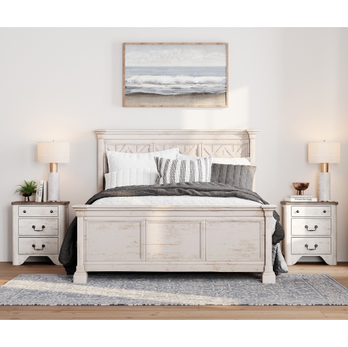 WAMPAT Farmhouse End Table with Charging Station, 20.5" Sofa Side Table with Large 3 Drawers, Rustic Wood Nightstands for Bedroom, Living Room, Home