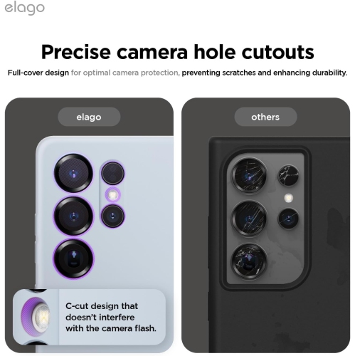 elago Compatible with Samsung Galaxy S25 Ultra Case, Liquid Silicone Case, Shockproof, Slim Phone Case, Anti-Scratch Soft Microfiber Lining, 6.8 inch