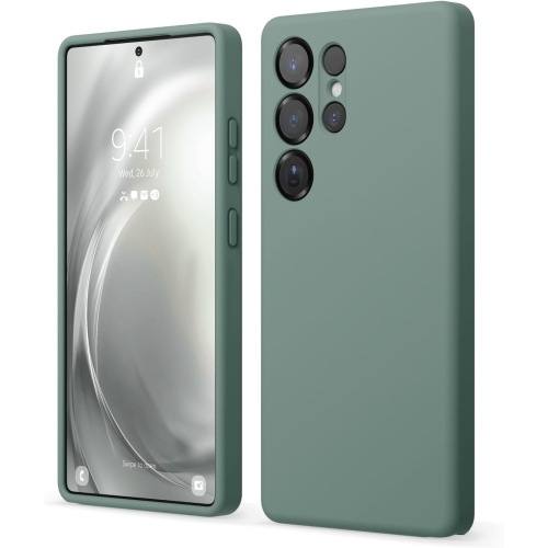 Elago compatible avec Samsung Galaxy S25 Ultra, étui en silicone liquide, antichoc, étui mince pour téléphone, doublure douce en microfibre