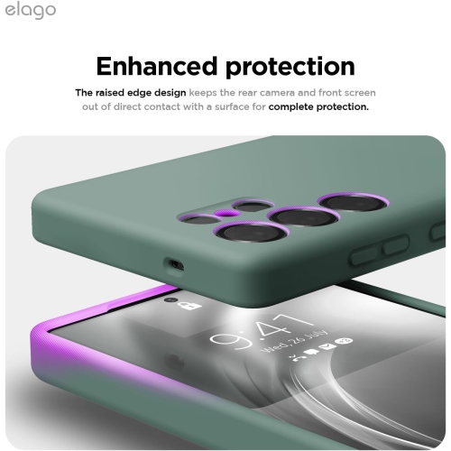 elago Compatible with Samsung Galaxy S25 Ultra Case, Liquid Silicone Case, Shockproof, Slim Phone Case, Anti-Scratch Soft Microfiber Lining, 6.8 inch