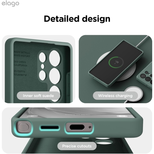 elago Compatible with Samsung Galaxy S25 Ultra Case, Liquid Silicone Case, Shockproof, Slim Phone Case, Anti-Scratch Soft Microfiber Lining, 6.8 inch