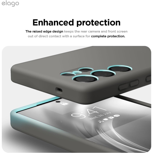 elago Compatible with Samsung Galaxy S25 Ultra Case, Liquid Silicone Case, Shockproof, Slim Phone Case, Anti-Scratch Soft Microfiber Lining, 6.8 inch