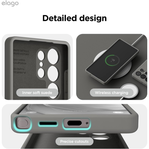 elago Compatible with Samsung Galaxy S25 Ultra Case, Liquid Silicone Case, Shockproof, Slim Phone Case, Anti-Scratch Soft Microfiber Lining, 6.8 inch