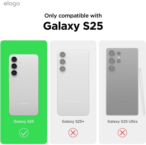 elago Hybrid Case Designed for Samsung Galaxy S25 Case 6.2 inch - Protective Cover, PC/TPU Technology, Precise Camera Cutouts, Sleek and Light