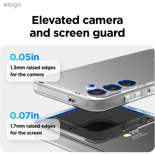 elago Hybrid Case Designed for Samsung Galaxy S25 Case 6.2 inch - Protective Cover, PC/TPU Technology, Precise Camera Cutouts, Sleek and Light