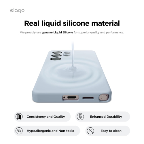 Elago compatible avec Samsung Galaxy S25 Ultra étui, étui magnétique en silicone, pour accessoires MagSafe, couverture de protection, antichoc,