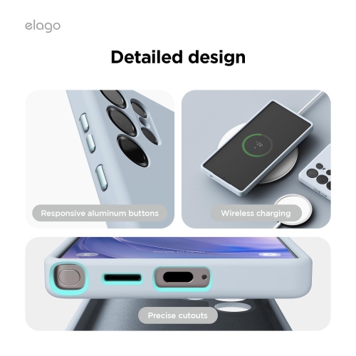 Elago compatible avec Samsung Galaxy S25 Ultra étui, étui magnétique en silicone, pour accessoires MagSafe, couverture de protection, antichoc,