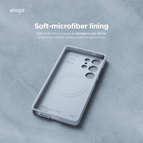 Elago compatible avec Samsung Galaxy S25 Ultra étui, étui magnétique en silicone, pour accessoires MagSafe, couverture de protection, antichoc,