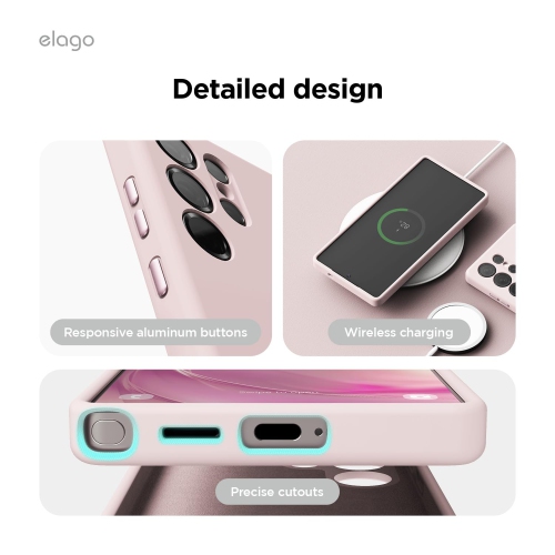 Elago compatible avec Samsung Galaxy S25 Ultra étui, étui magnétique en silicone, pour accessoires MagSafe, couverture de protection, antichoc,