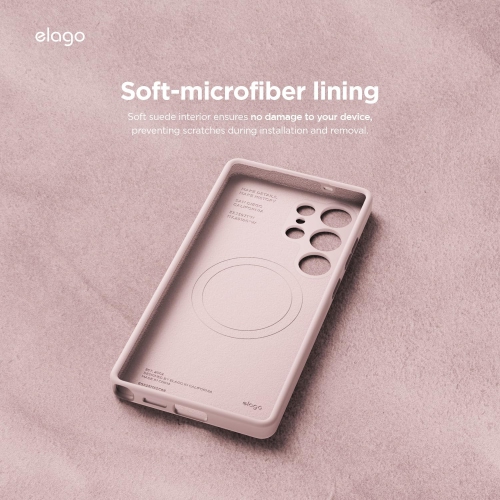 Elago compatible avec Samsung Galaxy S25 Ultra étui, étui magnétique en silicone, pour accessoires MagSafe, couverture de protection, antichoc,