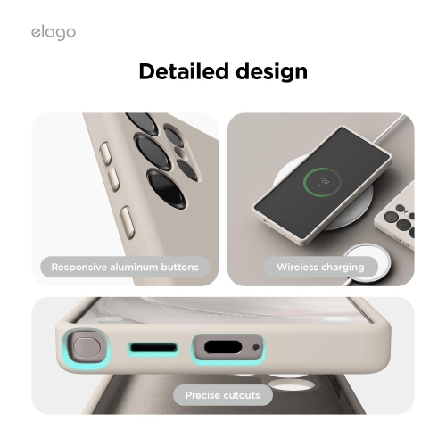 Elago compatible avec Samsung Galaxy S25 Ultra étui, étui magnétique en silicone, pour accessoires MagSafe, couverture de protection, antichoc,