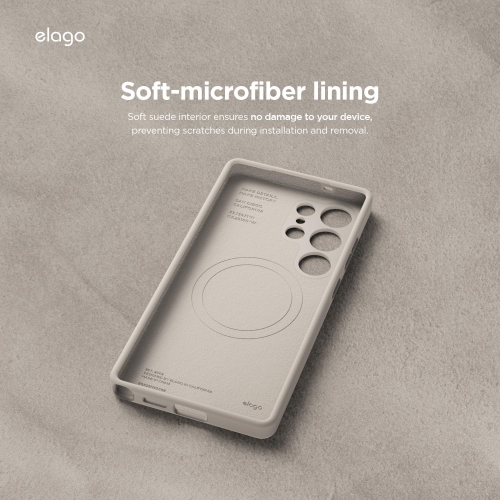 Elago compatible avec Samsung Galaxy S25 Ultra étui, étui magnétique en silicone, pour accessoires MagSafe, couverture de protection, antichoc,