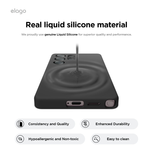 elago Compatible with Samsung Galaxy S25 Ultra Case, Magnetic Silicone Case, for MagSafe Accessories, Protective Cover, Shockproof, Slim, Anti-Scratch