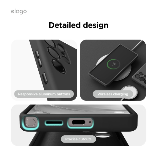 elago Compatible with Samsung Galaxy S25 Ultra Case, Magnetic Silicone Case, for MagSafe Accessories, Protective Cover, Shockproof, Slim, Anti-Scratch