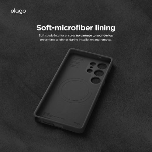 elago Compatible with Samsung Galaxy S25 Ultra Case, Magnetic Silicone Case, for MagSafe Accessories, Protective Cover, Shockproof, Slim, Anti-Scratch