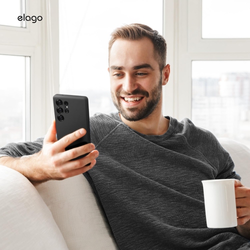 elago Compatible with Samsung Galaxy S25 Ultra Case, Magnetic Silicone Case, for MagSafe Accessories, Protective Cover, Shockproof, Slim, Anti-Scratch