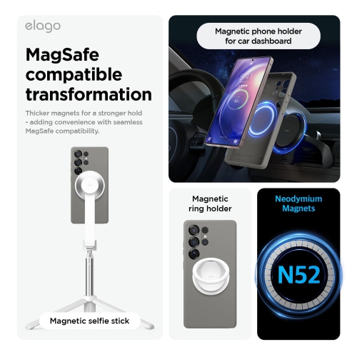 Elago compatible avec Samsung Galaxy S25 Ultra étui, étui magnétique en silicone, pour accessoires MagSafe, couverture de protection, antichoc,