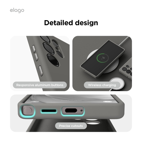 Elago compatible avec Samsung Galaxy S25 Ultra étui, étui magnétique en silicone, pour accessoires MagSafe, couverture de protection, antichoc,