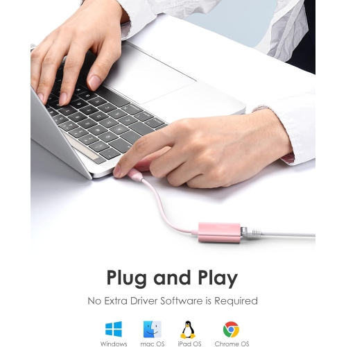 USB to Ethernet Adapter, 1000M RJ45 Adaptor LAN Network Converter Compatible Switch, MacBook Pro/Air, Surface Book/Pro, Chromebook, Most Windows