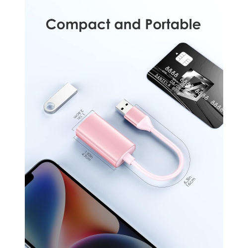 USB to Ethernet Adapter, 1000M RJ45 Adaptor LAN Network Converter Compatible Switch, MacBook Pro/Air, Surface Book/Pro, Chromebook, Most Windows