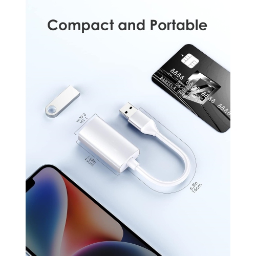 USB to Ethernet Adapter, 1000M RJ45 Adaptor LAN Network Converter Compatible Switch, MacBook Pro/Air, Surface Book/Pro, Chromebook, Most Windows