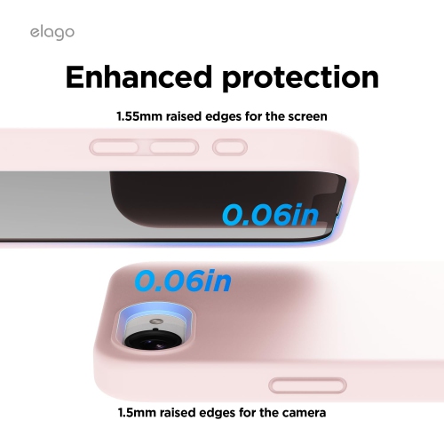 elago Magnetic Silicone Case Compatible with iPhone 16e Case Compatible with All MagSafe Accessories - Built-in Magnets, Soft Grip Silicone,