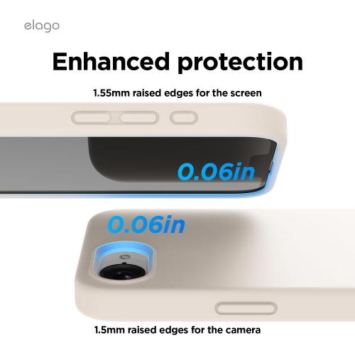 elago Magnetic Silicone Case Compatible with iPhone 16e Case Compatible with All MagSafe Accessories - Built-in Magnets, Soft Grip Silicone,