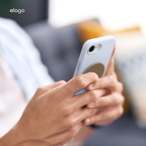 Étui magnétique en silicone Elago compatible avec l'iPhone 16e Compatible avec tous les accessoires MagSafe - Aimants intégrés, silicone à prise