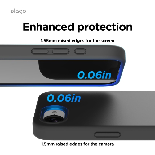 elago Magnetic Silicone Case Compatible with iPhone 16e Case Compatible with All MagSafe Accessories - Built-in Magnets, Soft Grip Silicone,