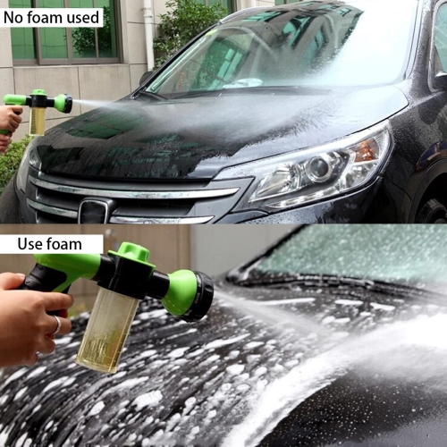 Car Wash Foam Gun , Can Jet Wash Watering Accessories 8 Adjustable Watering Patterns -Green-Black