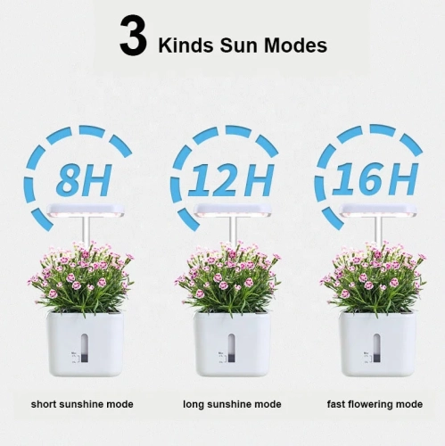 Smart Plant Pot , Growing Systems Soil plant pot indoor Small Smart Soil Gardening System with LED Grow Light Auto Timer Planter Pot Gifts