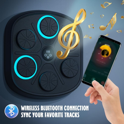 Boxe de musique intelligente, pour adultes et adolescents, machine d'entraînement avec support mural électronique LED, et gants de boxe haut de gamme