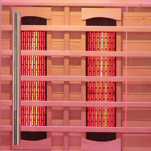 Blisspod Venetian 2-Person Full Spectrum Indoor Premium Canadian Hemlock Low EMF Sauna 10 Heaters Chromotherapy Reflexology