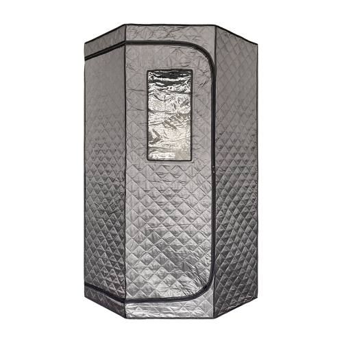 Image 1 of 9.. Blisspod Portable Personal Full Body 60 Min Rapid Steam Sauna | Pentagonal | Grey | Powerful 1600 Watts | 3.6L Stronger Steamer | 90X90X190cm