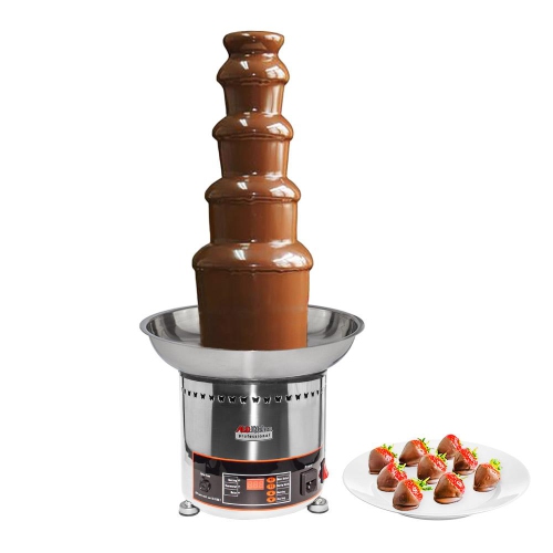 A-CF5D Chocolate Fountain | 5-tier Stainless Steel Chocolate Fondue Fountain | Digital | 110V