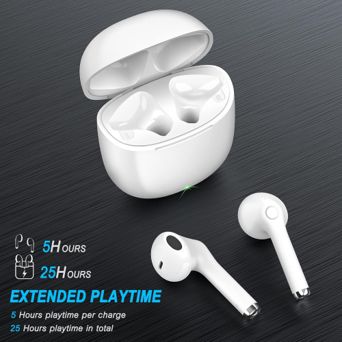 Wireless Earbuds, Bluetooth Earbuds, IPX5 Waterproof Wireless Headphones Touch Control, Bluetooth Headphones 5.1 Built-in Microphone 25 Hrs with