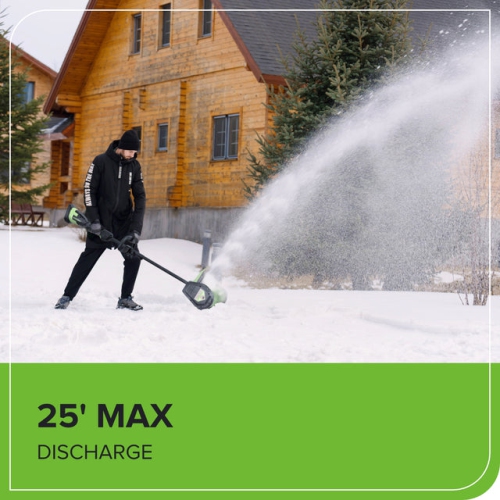 Pelle à neige sans balais 40&nbsp;V de 12&nbsp;po de Greenworks avec batterie 4,0&nbsp;Ah et chargeur inclus