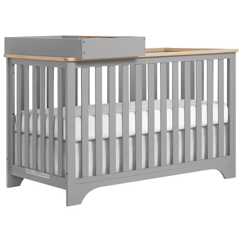 Dream On Me Orion 5-in-1 Convertible Crib with Changer - Grey