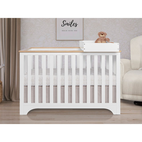 Dream On Me Orion 5-in-1 Convertible Crib with Changer - White