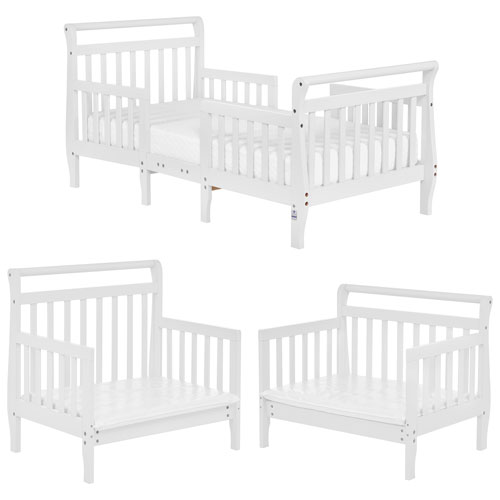 Lit d'enfant transformable 3-en-1 Emma de Dream On Me - Jeune enfant - Blanc