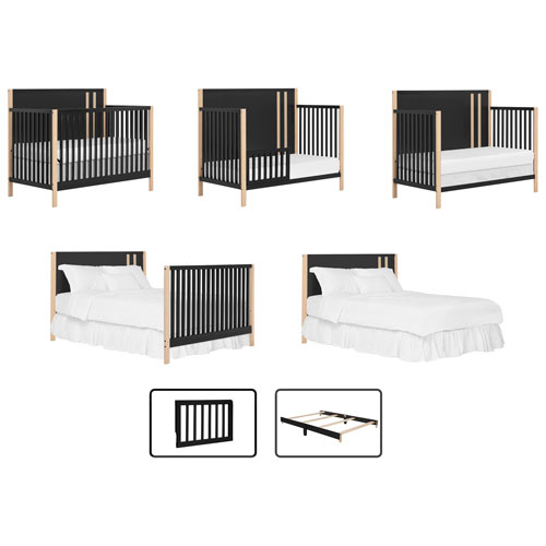 Dream On Me Soho Convertible Crib - Matte Black Vinatge
