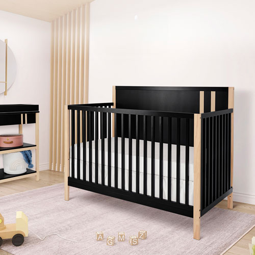 Dream On Me Soho Convertible Crib - Matte Black Vinatge