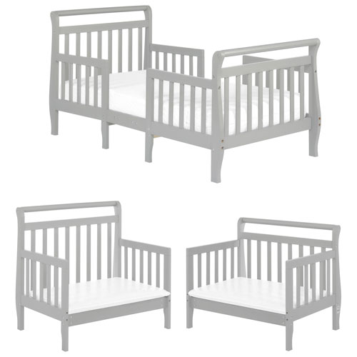 Dream On Me Emma 3-in-1 Convertible Kids Bed - Toddler - Steel Grey