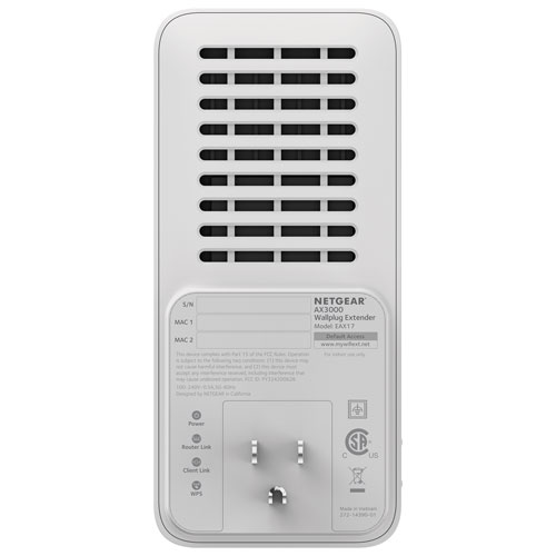 NETGEAR 4-Stream AX3000 Wi-Fi 6 Range Extender (EAX17-100CNS)