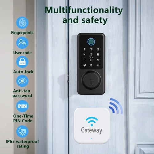 Secusly WIFI Smart Door Lock Electronic Lock with Gateway