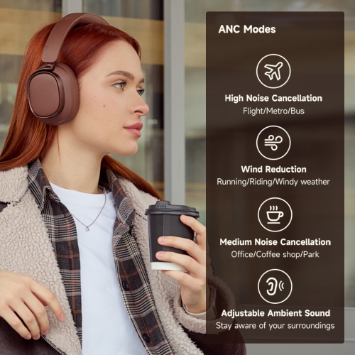 Edifier Active Noise Cancelling Headphones - Brown
